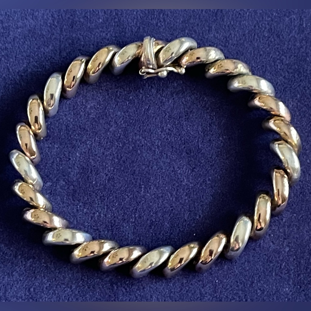 Milor Bracelet San Marco Style 3 Tone SilverGoldRose Gold Sterling 925 Italy 125$